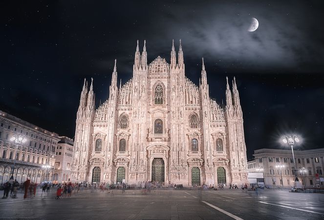 Milan Cathedral  at night