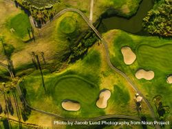 Top view of green golf resort 5lqrN4