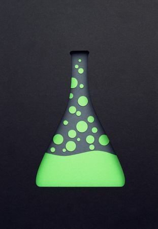 Conical flask paper cut out