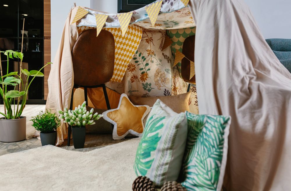 Home made tent in the living room