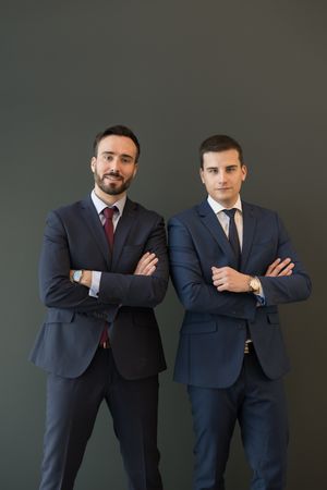 Elegant men in office suit