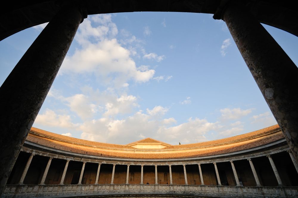 Charles V palace in Alhambra in Granada