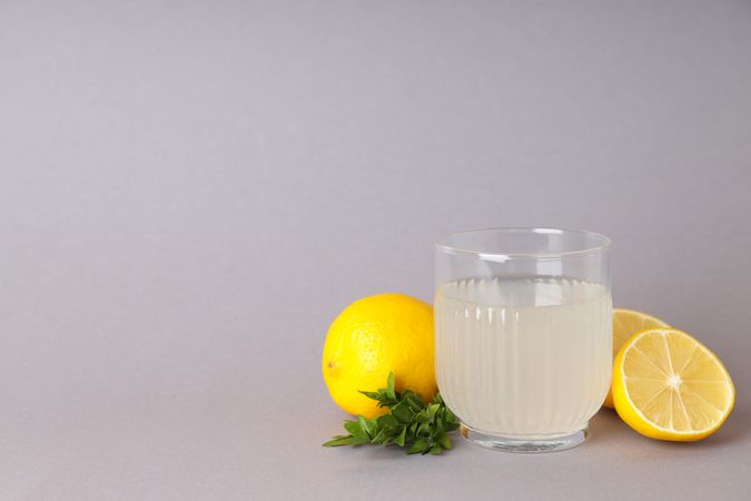 Concept of tasty drink, Limoncello, space for text