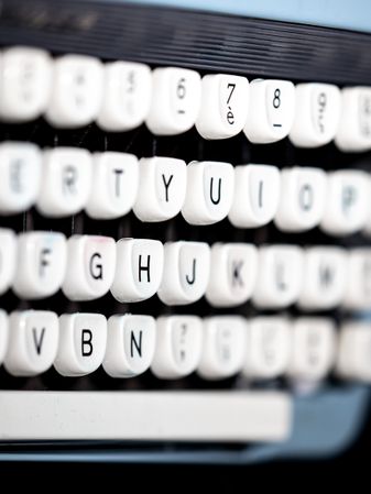 Vintage typewriter, writer or author's tool, inspiration and creativity.