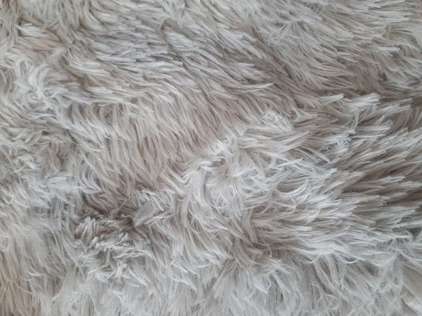 The soft texture of the carpet resembles animal fur