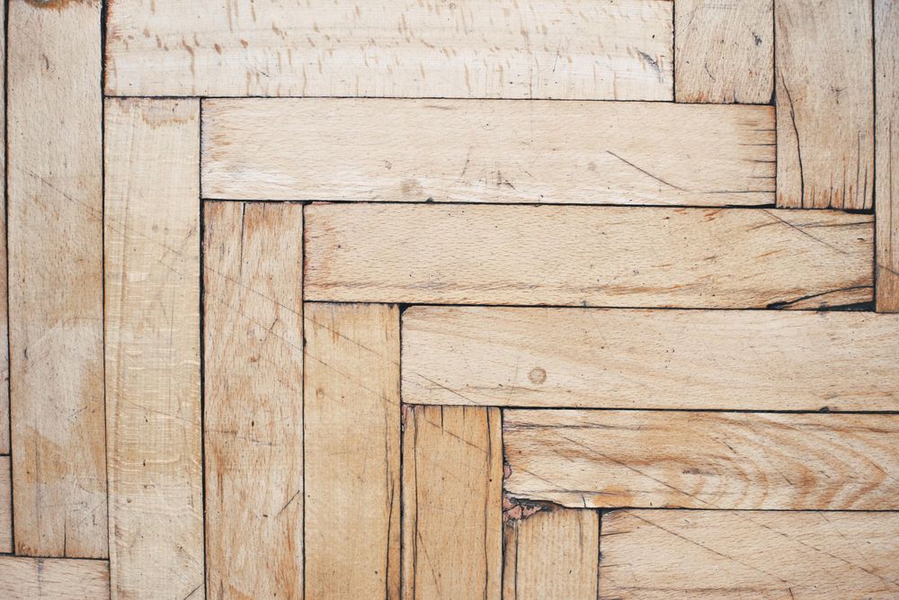 Herringbone pattern of wooden floor