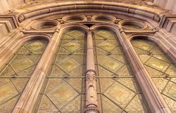 Art deco window in the Strasbourg train station