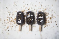 Assorted chocolate popsicles