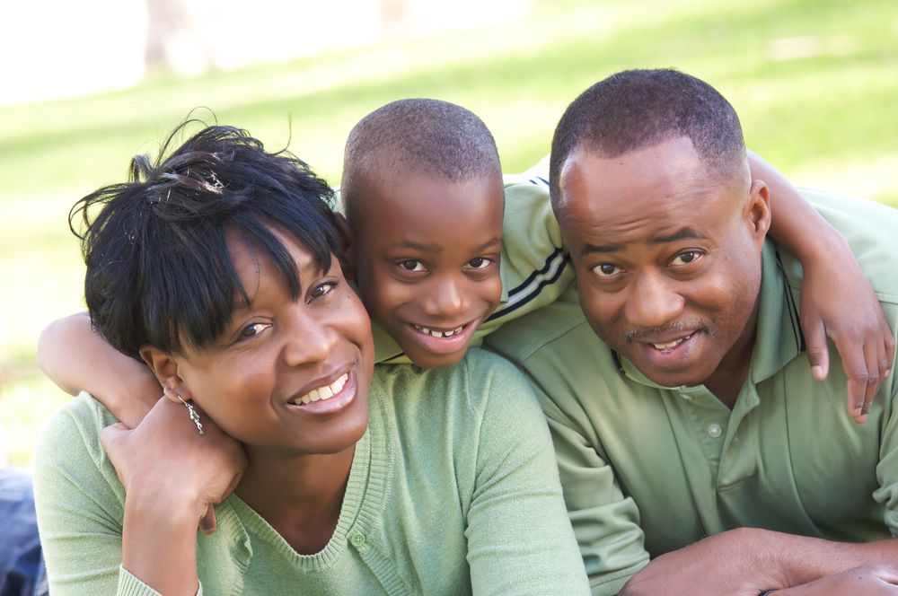 Portrait of Black Family in the Park