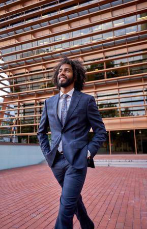 businessman standing at street