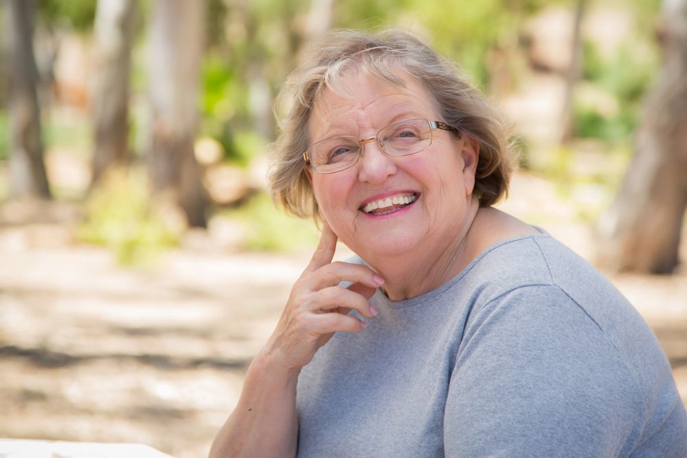 Happy Content older Woman Portrait
