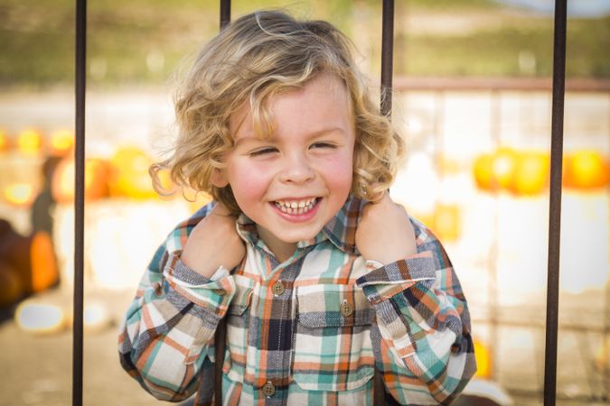 Little Boy Playing at the Park