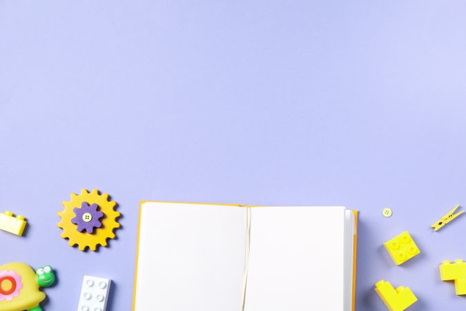 Concept of baby book, space for text