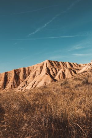 Picturesque sandy cliffs in sunlight