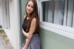 Portrait of female smiling at camera