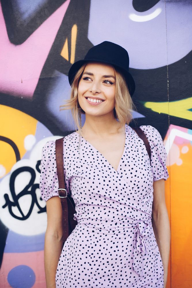 Portrait of casual young woman