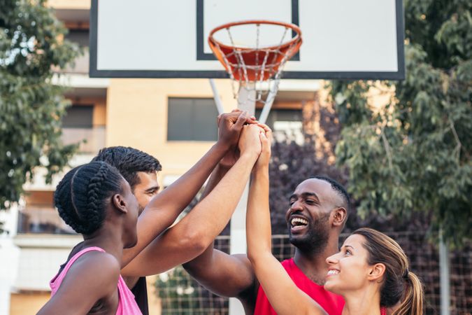 United on the Court: Friends Enjoying Basketball Together