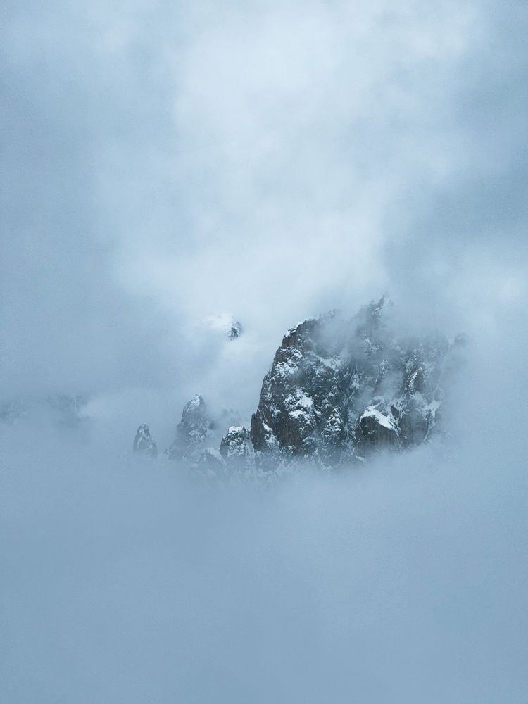 Emerging from the clouds