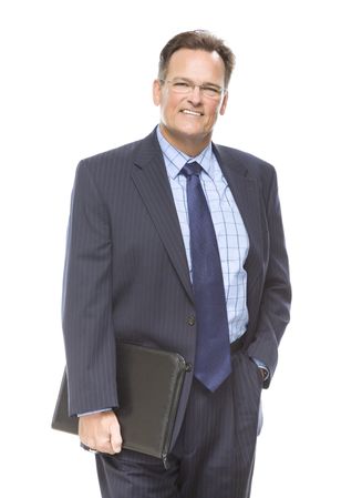 Handsome Businessman Portrait on White