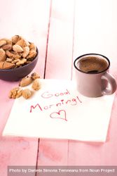 Bowl of nuts and a good morning text 4mBAob