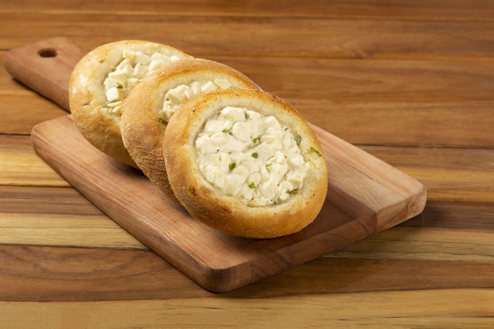 Arabic cheese sfiha on the table.