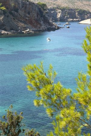 Blue sea at Ibiza