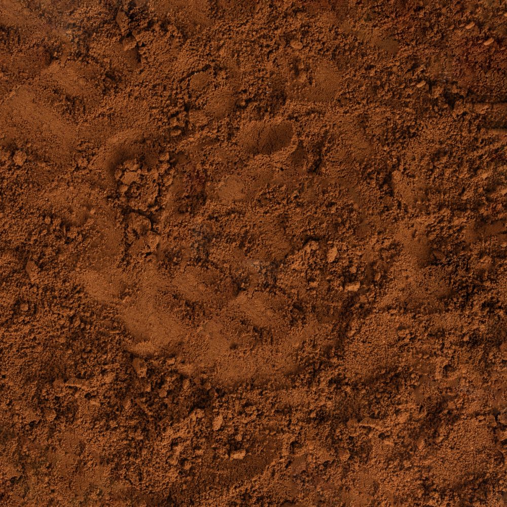 Brown soil top view