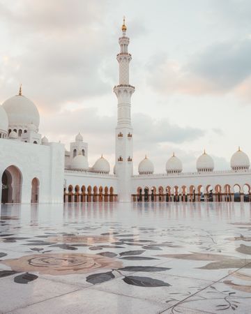 Breathtaking mosque in sunshine