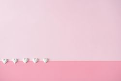 Pink background with hearts