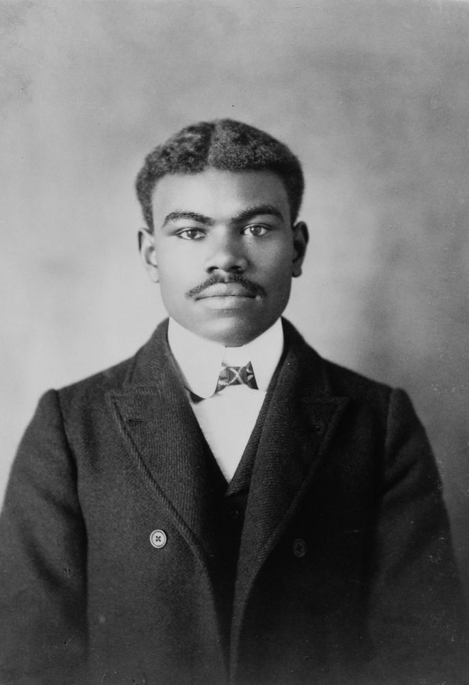 Portrait of a Black male at the beginning of the 1900s from W. E. B. Du Bois Paris Exposition