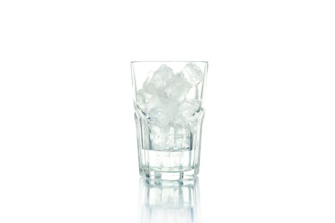 Tall glass of ice water