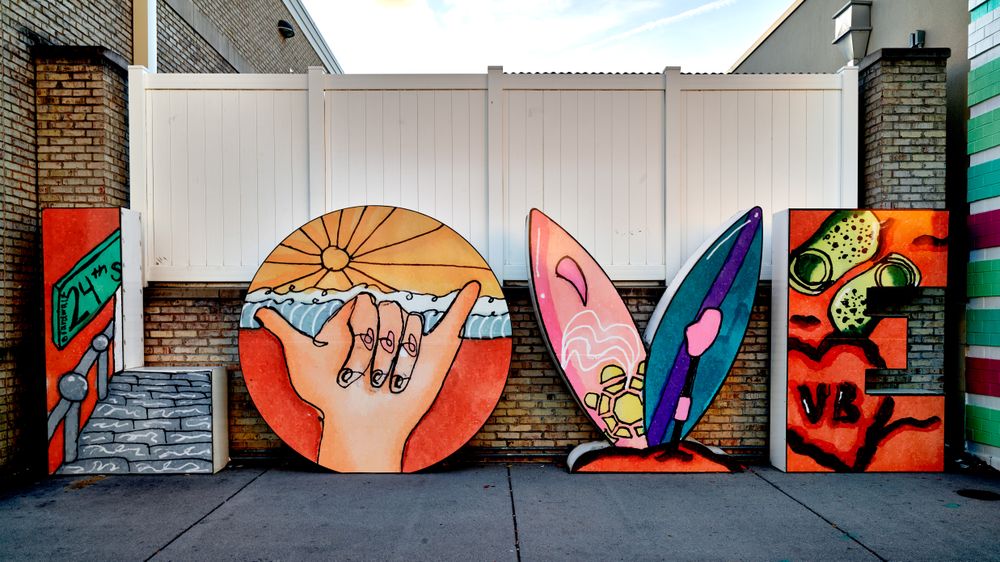 “LOVE” painted boldly depicting life in Virginia Beach, Virginia