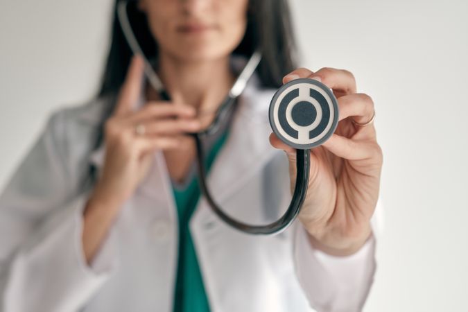 Crop doctor in uniform with professional stethoscope