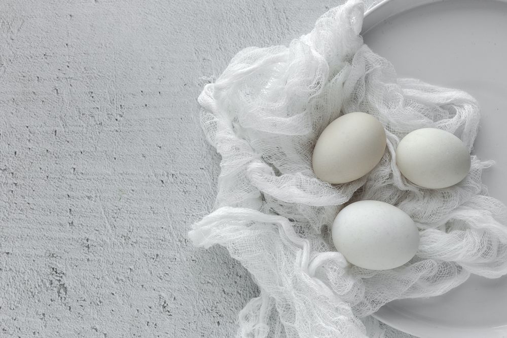 eggs on wooden table