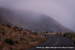 Foggy road in the mountains 5nXpmb