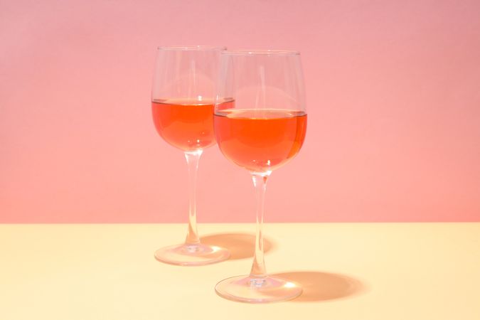 Cocktail in a glass on a light background