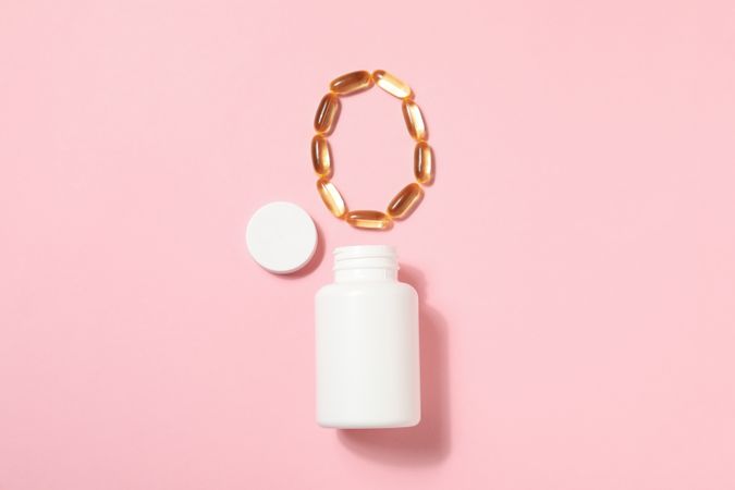 Immunity support capsules - Omega, health care concept