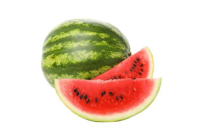 Fresh watermelon isolated on blank background. Summer fruit