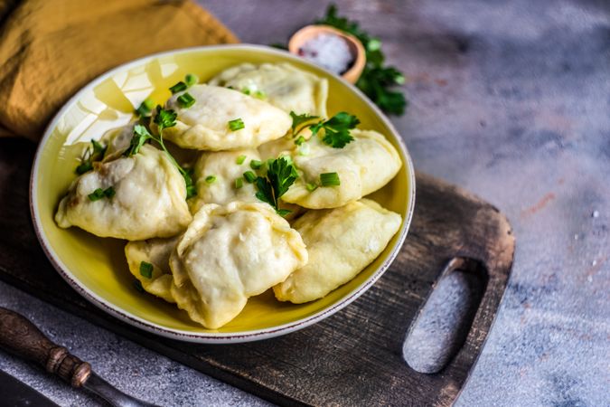 Ukrainian vareniki with potato