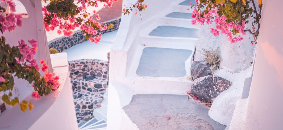 Luxury summer adventure in Oia village, Santorini, Greece
