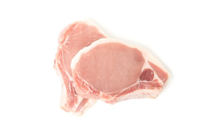 Raw meat for steak isolated on blank background