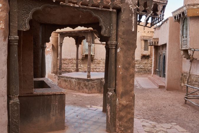 Old narrow street of ancient town