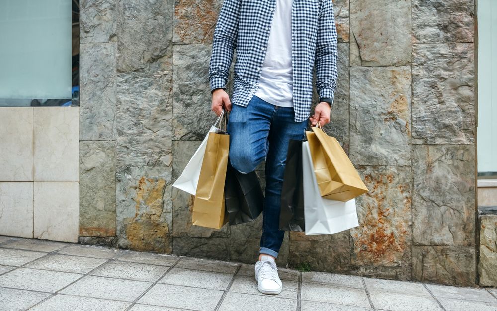 Man with shopping bags