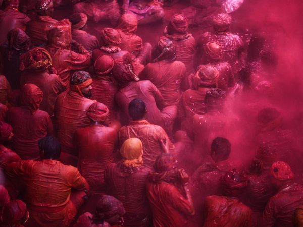 People celebration Holi in India