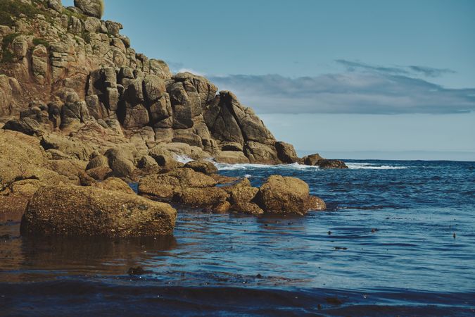 Rocky cliffs off Cornwall