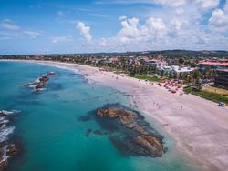 Brazilian beach, aerial shot