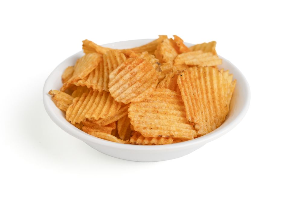 potato chips on bowl