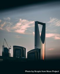 Riyadh cityscape at sunset in KSA 56Egd0