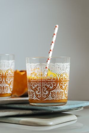 Delicious mango smoothie in a glass