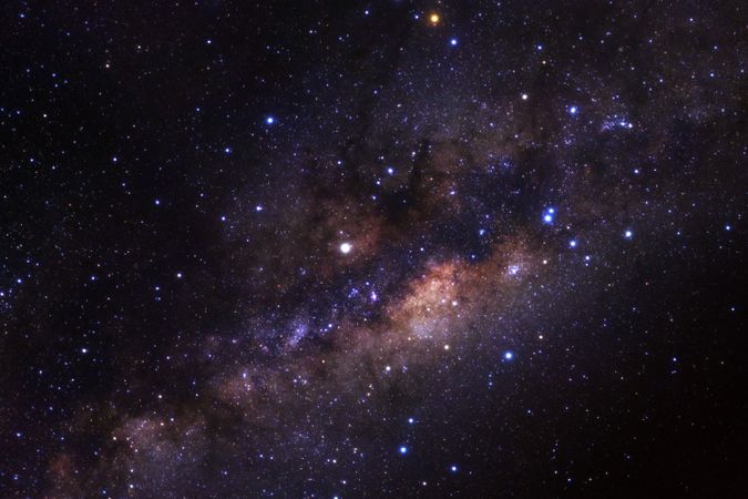 Milky way galaxy with stars and space dust in the universe